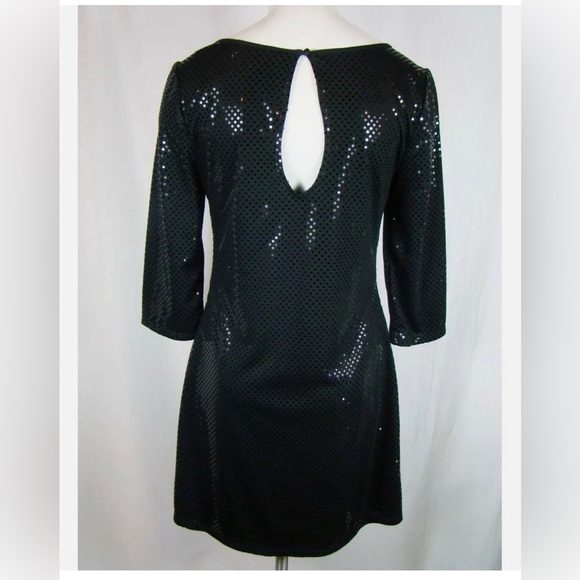 Express Black Sequin Mini Party Dress size XS - Picture 3 of 9